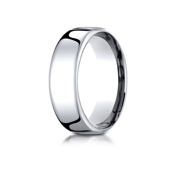 Benchmark� 18k White Gold 7.5mm European Comfort-fit Ring