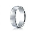 thumbnail image 1 of Benchmark� 4.5mm Comfort-fit Satin-finished Rivet Coin Edging Carved Design Wedding Band Ring, 1 of 9