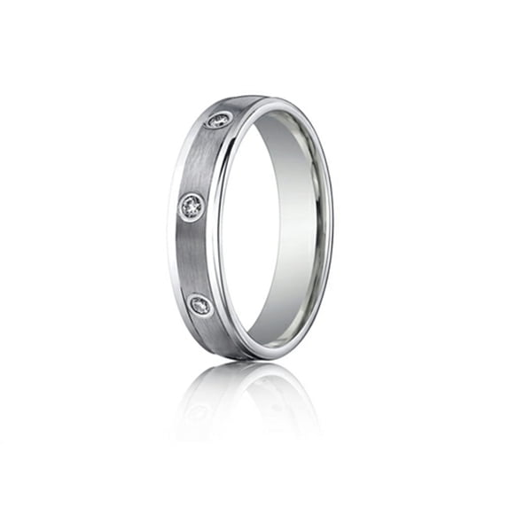Benchmark� 4mm Comfort Fit Diamond Wedding Band / Ring