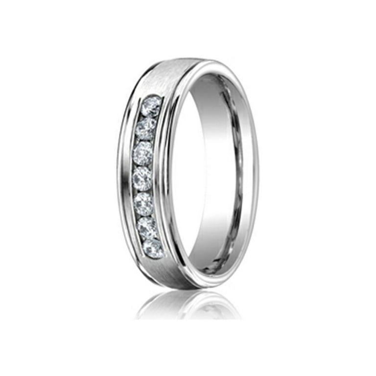 Comfort fit deals diamond wedding bands