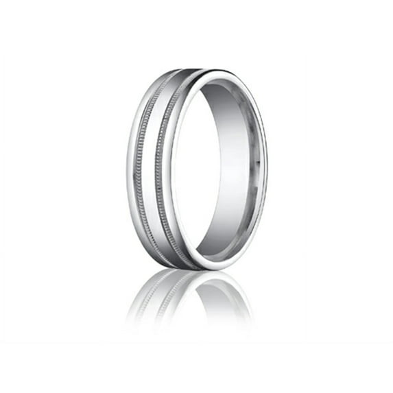 Benchmark� 6mm Comfort-fit High Polished With Milgrain Round Edge Carved Design Wedding Band Ring