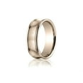thumbnail image 1 of Benchmark� 7.5mm Comfort-fit Satin-finished Concave Round Edge Carved Design Wedding Band Ring, 1 of 7