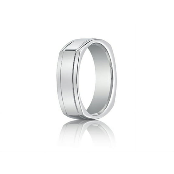 Benchmark� 7mm Comfort-fit High Polished Four-sided Carved Design Wedding Band Ring