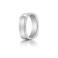thumbnail image 1 of Benchmark� 7mm Comfort-fit High Polished Four-sided Carved Design Wedding Band Ring, 1 of 9