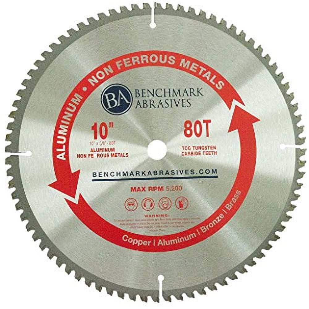 Benchmark Abrasives 10" TCT Saw Blade with 5/8" Arbor, Circular Saw