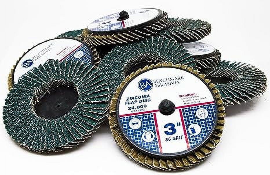 Benchmark Abrasives 3" Quick Change Zirconia Flap Disc Grinding Wheel ...