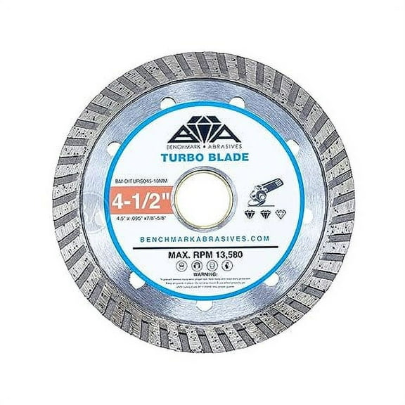 Benchmark Abrasives 4-1/2" Turbo Diamond Blade With Steel Core