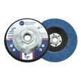 thumbnail image 1 of Benchmark Abrasives 4.5" x 5/8"-11 Premium High-Density Jumbo Zirconia Type 27 Flap Discs (10 Pack) - 120 Grit, 1 of 6