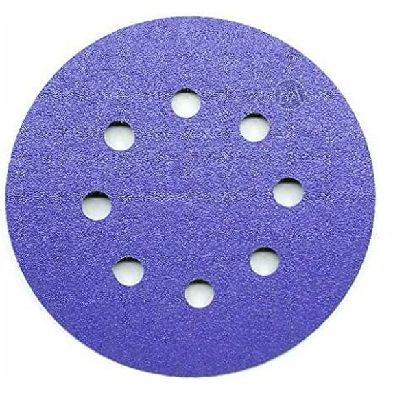 Benchmark Abrasives 5" Premium Ceramic 8 Holes Film Backed Hook and Loop Discs (Pack of 50) - 2000 Grit