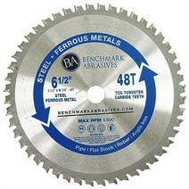 Benchmark Abrasives 6-1/2" TCT Saw Blades, Tungsten Carbide Tipped Circular Metal Cutting Saw Blades  (6-1/2" 48 Teeth)