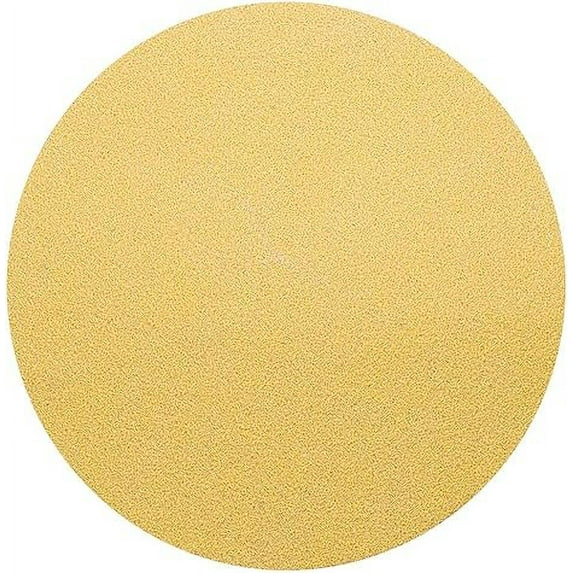 Benchmark Abrasives 6" Premium Aluminum Oxide Stearated Gold No Holes Hook and Loop Discs For Sanding of Metals Non-Ferrous Metals Wood Plastic Fiberglass (Pack of 50) - 150 Grit