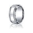 thumbnail image 1 of Benchmark� Argentium Silver 10mm Comfort-fit High Polished Milgrain Design Wedding Band Ring, 1 of 7