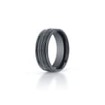 thumbnail image 1 of Benchmark� Ceramic 8mm Comfort-fit Satin-finished High Polished Center and Round Edge Design Ring, 1 of 7