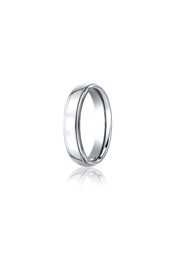 Benchmark� Cobalt Chrome� 5mm Comfort-fit High Polished Design Ring