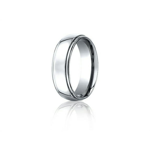 Benchmark� Cobalt Chrome� 7mm Comfort-fit High Polished Design Ring