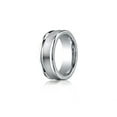 thumbnail image 1 of Benchmark� Cobalt Chrome� 8mm Comfort-fit Satin-finished Round Edge Design Ring, 1 of 7