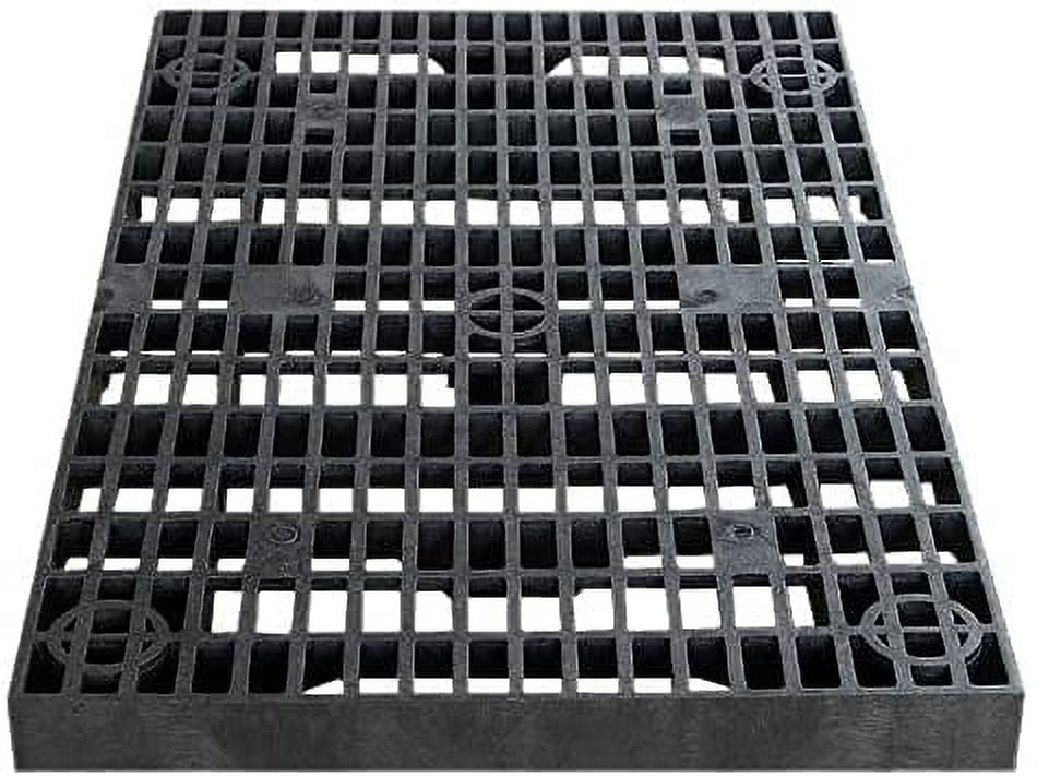 Benchmark Plastics 2 x 4 Heavy Duty Grate for Fountain Basin - for Pond and Water Garden Features and More - Hides Reservoirs - Holds Bubblers, Rocks, Other Decorations - Durable - Black