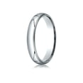 thumbnail image 1 of Benchmark� Platinum 4mm Slightly Domed Super Light Comfort-fit Wedding Band / Ring With Milgrain, 1 of 7