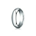 thumbnail image 1 of Benchmark� Platinum 6mm Slightly Domed Standard Comfort-fit Ring, 1 of 7