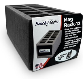 Benchmaster Double Stack 45ACP 12-Unit Mag Rack, Gun Storage & Shooting Accessories