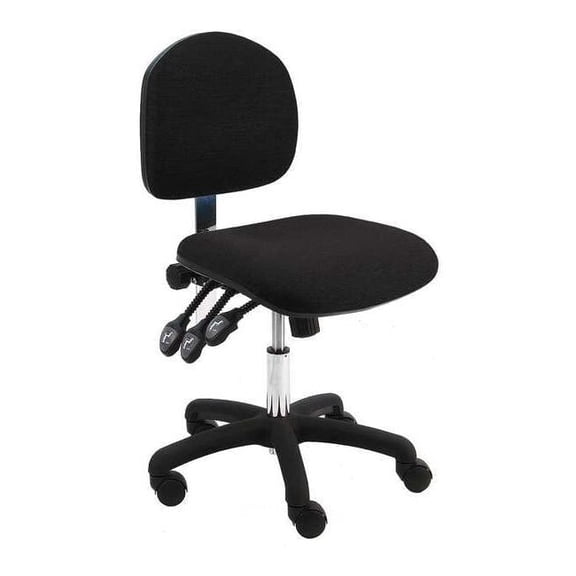 Benchpro Fabric Task Chair, 17" to 22", No Arms, Black WNS-FB-TLC-WW-BLACK