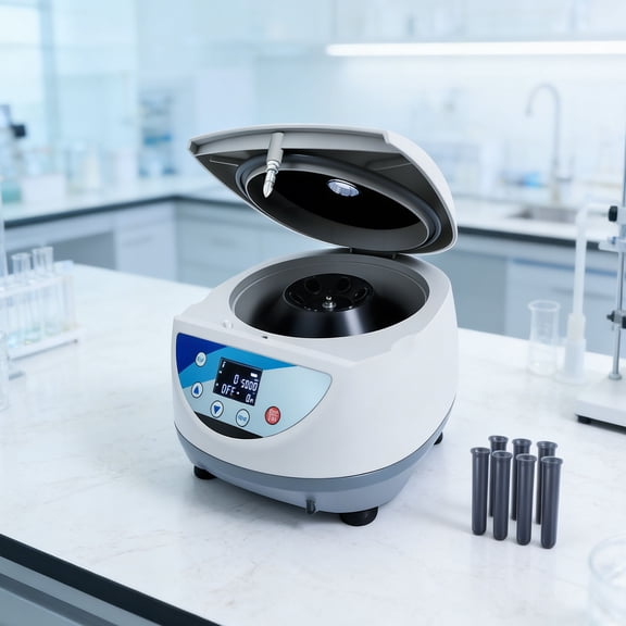 Benchtop Centrifuge Machine,500-5000rpm(Max.3074xg RCF),LCD Digital Desktop Lab Centrifuge,6x15mL/10mL,Timer10sec-99min,Lab Centrifuge for Chemical Analysis