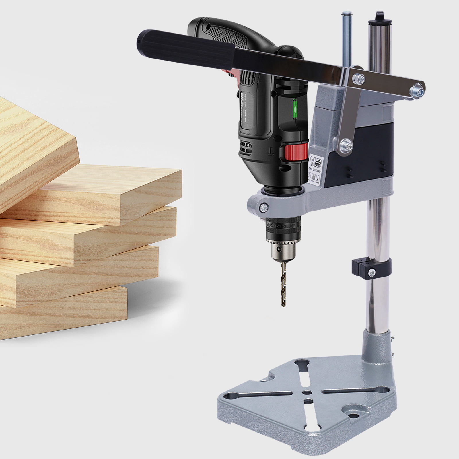 Benchtop Electric Drill Press Bench Stand Holder Repair Workbench Pillar Double Clamp Workbench Clamp Drill Press Stand 2 Hole