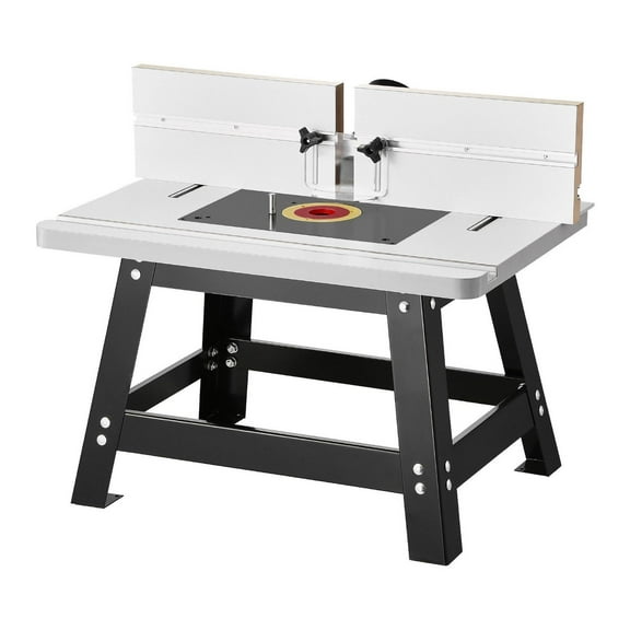 Benchtop Router Table 24x15.7 inch - Adjustable Fence, MDF Top, Metal Base, 2.5 inch Dust Port - Woodworking Routing Table for Crafts & DIY