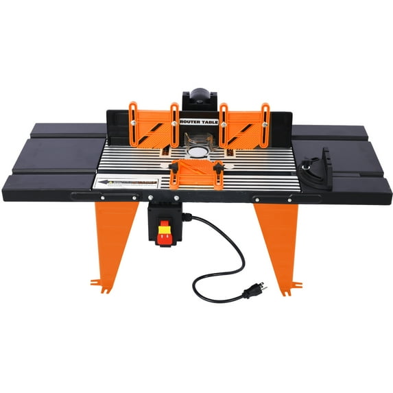 Fulton 24" X 32" Premium Router Table Top Deluxe Package - 1-3/8" Thick MDF With Fence, Phenolic Plate, 5 Insert Rings
