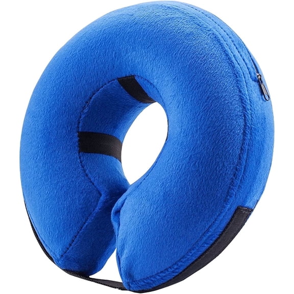 Bencmate Protective Inflatable Dog Collar, Post-Surgery, Soft Pet Recovery, Blue, Neck 5"-8" Small, National Dog Day