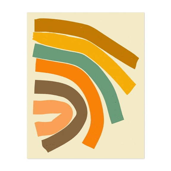 Bend (2) - Screen Print Unframed Wall Art Print 6 x 8 inches