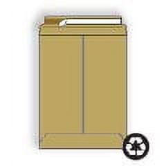 No Bend Catalog Mailers, 6" x 9", Tan 100% Recycled Board (.015), Kwik-Tak Pressure Sensitive Seal w Tear Strip, Center Seam, Flap Extended, No Window - Box of 250 Mailers
