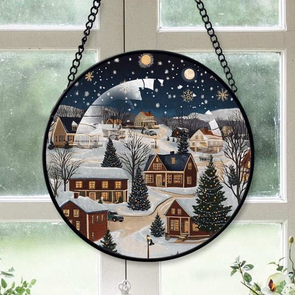 Bend City Oregon, Custom Ornaments for Tree, Bend Ornaments 2025, Bend Gift, Stained Glass Suncatcher Traveler Ornament Re4twK