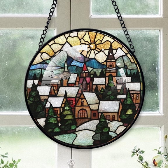 Bend City Oregon, Personalized Bend Ornaments 2025, Bend Gift, Stained Glass Suncatcher Ornament for Travel Lovers 6aDfaj