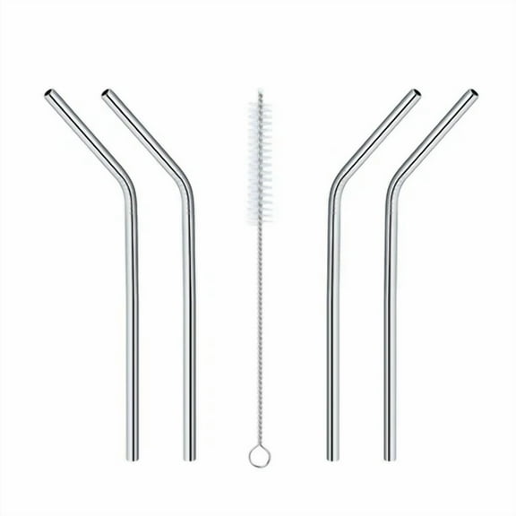 Bend Long Eco-Friendly Reusable Stainless Steel Metal Drinking Straws 10.5"
