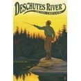 thumbnail image 1 of Bend, Oregon, Deschutes River, Fisherman Casting (9x12 Wall Art Print, Home Decor), 1 of 3