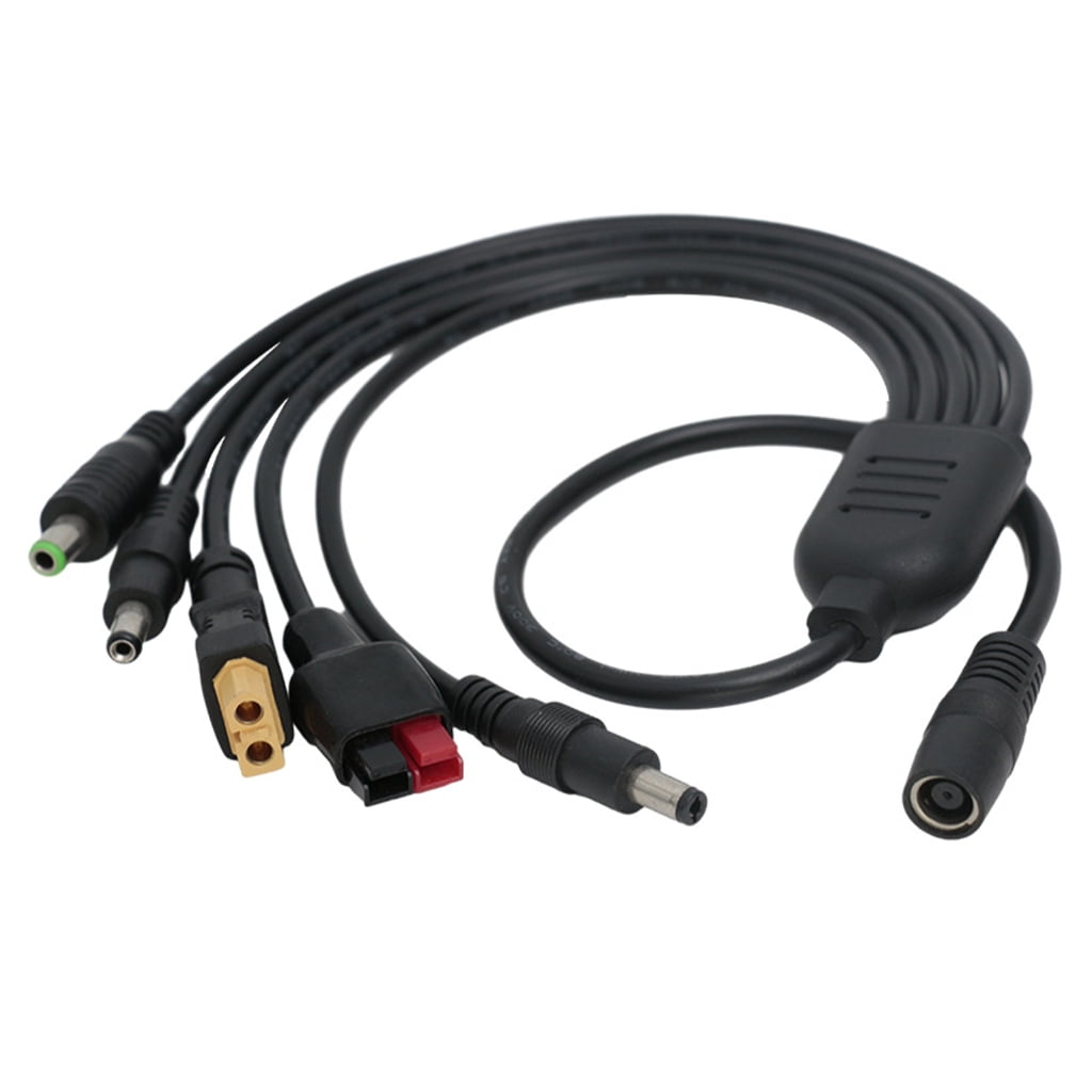 Bend Solar Charging Cable DC7909 Female to 60 DC5521+DC5525+DC6530 Power Cable for Frequent Use Longevity