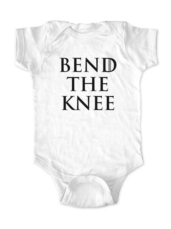 Bend The Knee GOT Game of Thrones parody funny Baby Bodysuit