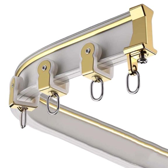 Bendable Aluminium Ceiling Curtain Track, with Silent pulley, Adjustable Curved Bay Windows for Home, Hotel, and Office Use