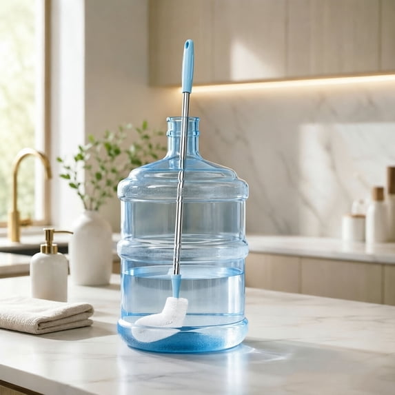 Bendable Bottle Cleaning Brush Long Handle Water Tank Brush with Interchangeable Nylon Brush Head For Water Jugs Carboys Home Brewing Container