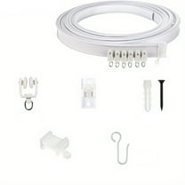 Bendable Ceiling Curtain Track System - Custom U Shape Rail for Smooth Gliding Installation Durable and Metal Includes 8 Rollers and 3 Brackets