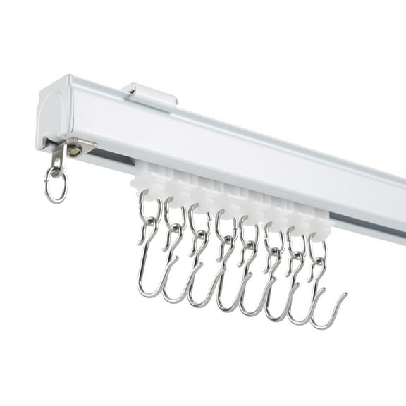 Bendable Curtain Rod Curtain Rail System 6-9 ft Ceiling Mount Curtain Track Set