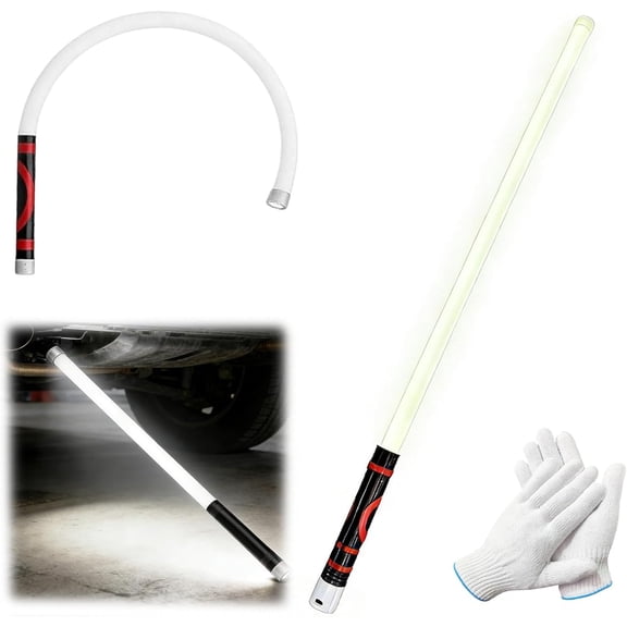 Bendable LED Flashlight Stick, 27" Rechargeable Flexible LED Work Light, 3 Brightness Modes, Bendable LED Light for Car Repairs, Inspections, Plumbing & Tight Spaces (1pc)