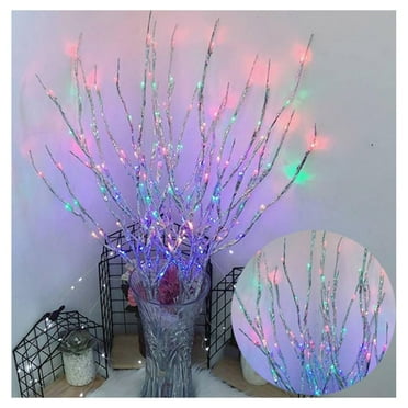 Bendable Lighted Branches for Vases with 20 Lights Battery Operated Simulation Tree Branch Style Home Decoration for Christmas Festival Holiday Wedding Party
