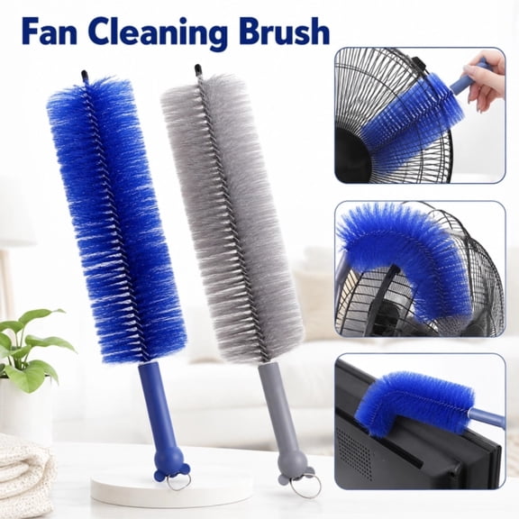 Bendable Microfiber Duster Fan Cleaning Brush, Multi-Use Reusable Dust Cleaner for Electric Fan, Dryer Vent, Air Conditioner & Furniture Gaps (Blue-1pc)