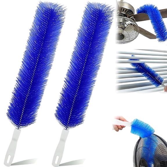 Bendable Microfiber Fan Cleaning Brush, Washable Dusting Brush for Blinds Air Vents Car Interiors, Flexible Multi-Surface Cleaner