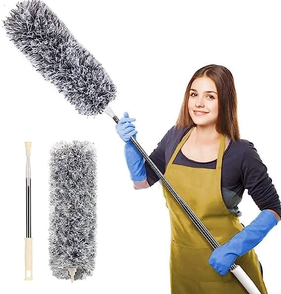 Bendable Microfiber Feather Duster Fan Cleaning Mop with Extendable ...