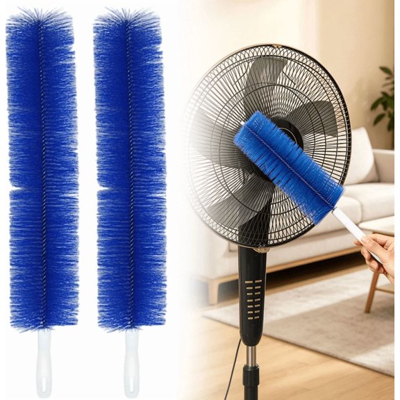 Bendable Microfiber Head,2026 New Fan Cleaner Brush Set Reusable Dust Remover Washable Ldeal for Electric Fans Air Conditioning,Home Car Vents,Curtain,Cobweb Duster,Plastic Microfiber Duster