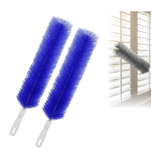 Bendable Microfiber Head, 2026 New Upgrade Bendable Dusting Brush for Electric and Blind, Washable Fan Cleaner Brush for Air Vents, Curtains, Home & Car Dust Removal 2pcs Blue
