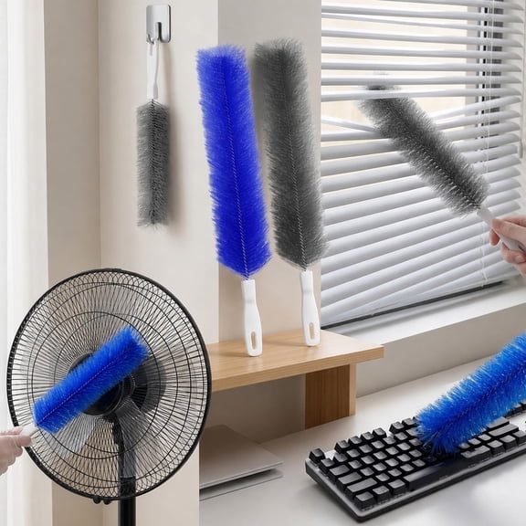 Bendable Microfiber Head, 2026 New Upgrade Bendable Dusting Brush for Electric and Blind, Washable Fan Cleaner Brush for Air Vents, Curtains, Home & Car Dust Removal